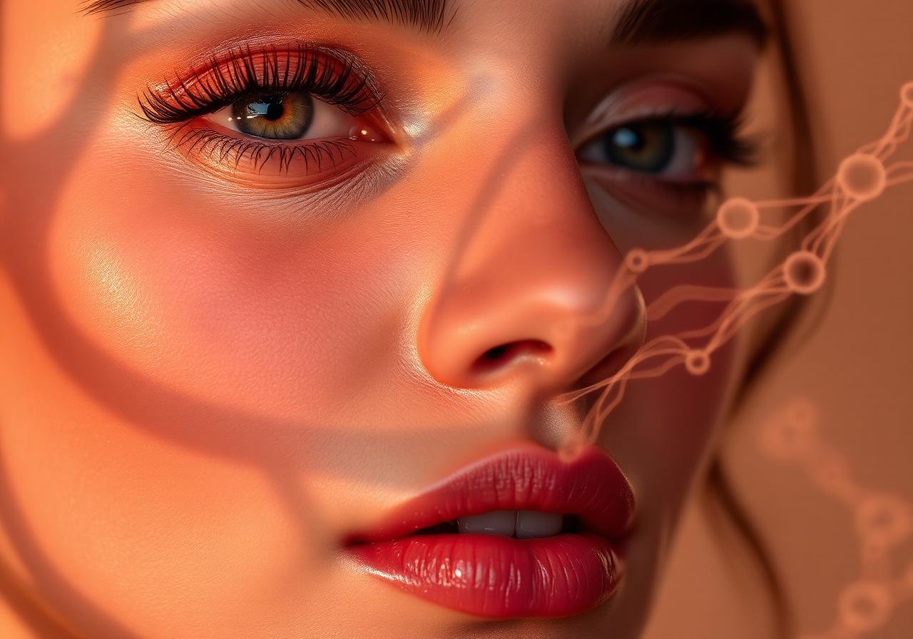 Editorial close-up suggesting glow protection
